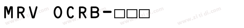 MRV OCRB字体转换
